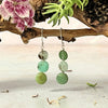 Zigzag Wire Wrapped Freeform Chrysoprase Nugget Earrings