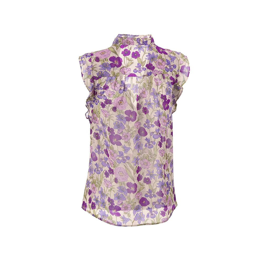 cabi Plum Floral Trifle Top